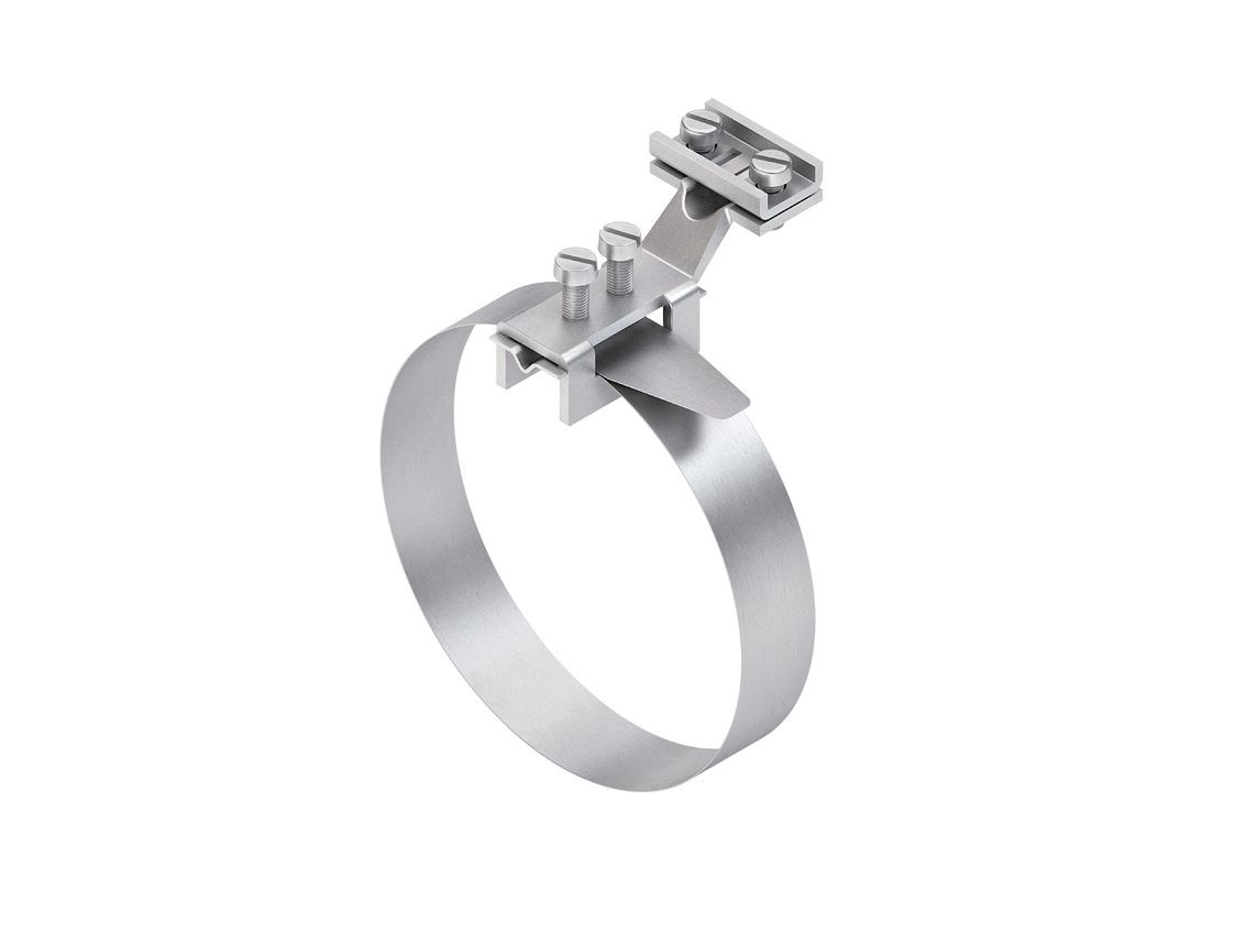 Erdungsrohrschelle Ms 25-165mm vernick 25-70qmm 1f