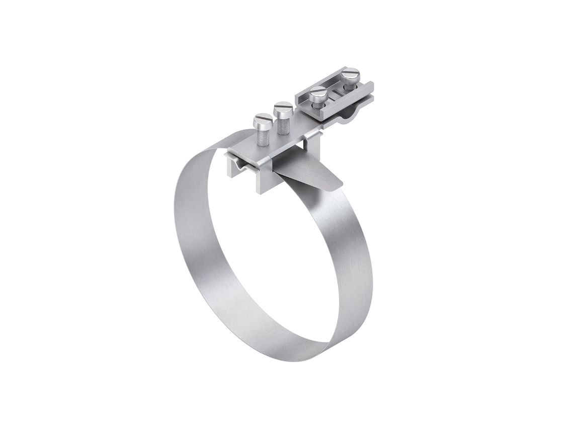 Erdungsrohrschelle Ms 25-165mm vernick 25-70qmm 1f