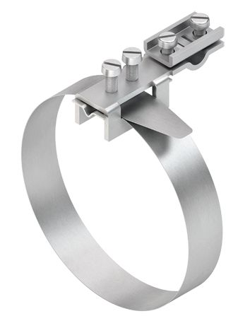 Erdungsrohrschelle Ms 25-165mm vernick 25-70qmm 1f