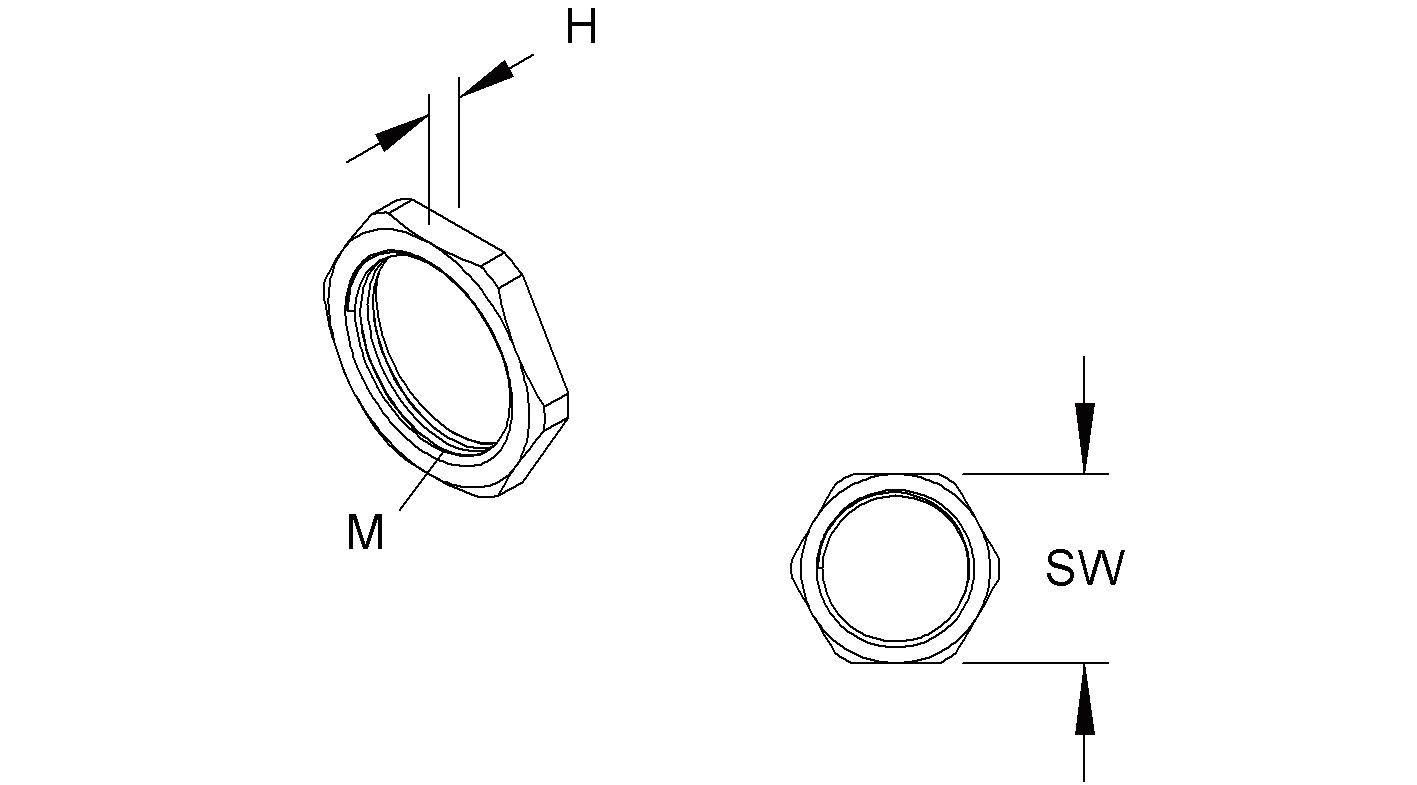 Gegenmutter M12 Ms vernick hfr