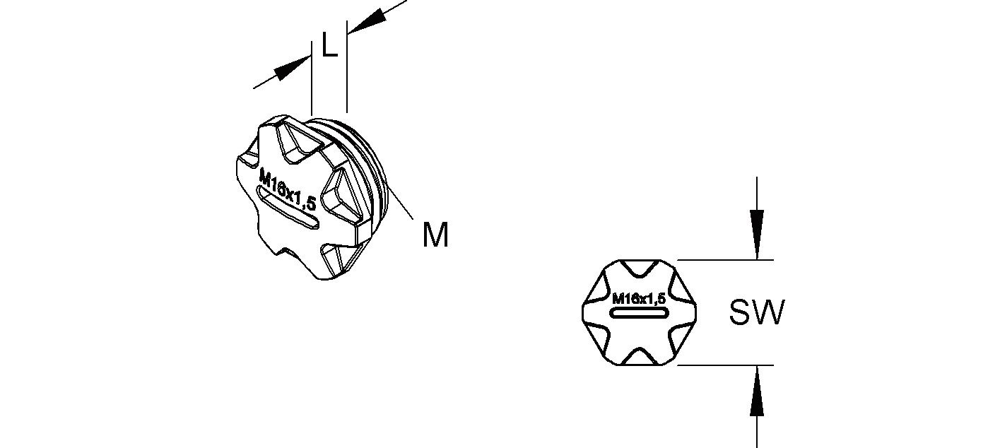 Verschlussschraube M25 PA unbeh lgr hfr schlagf Polyamid (PA)
