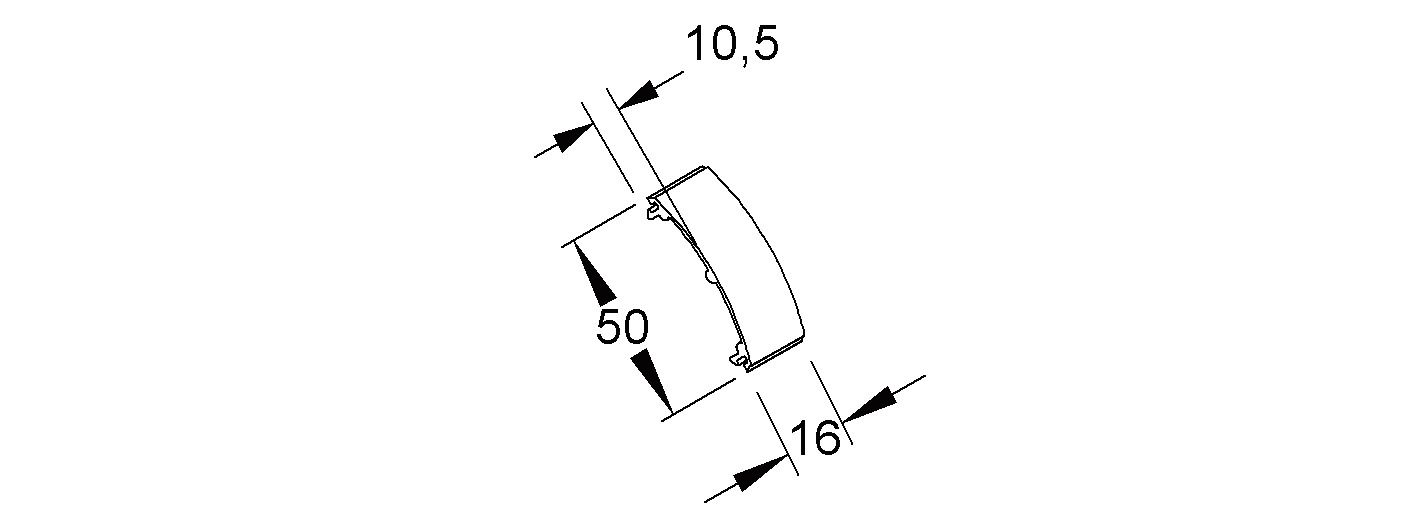 Kabelhalteklammer LF-K H50xB16mm einrast Kst hfr
