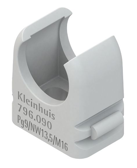 Rohrschelle Ø20-21mm komp Kst anreihb Schraubl gr