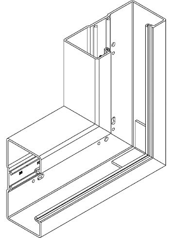 Flachwinkel GEB-K UT 66x133mm Kst rws unbeh RAL9010
