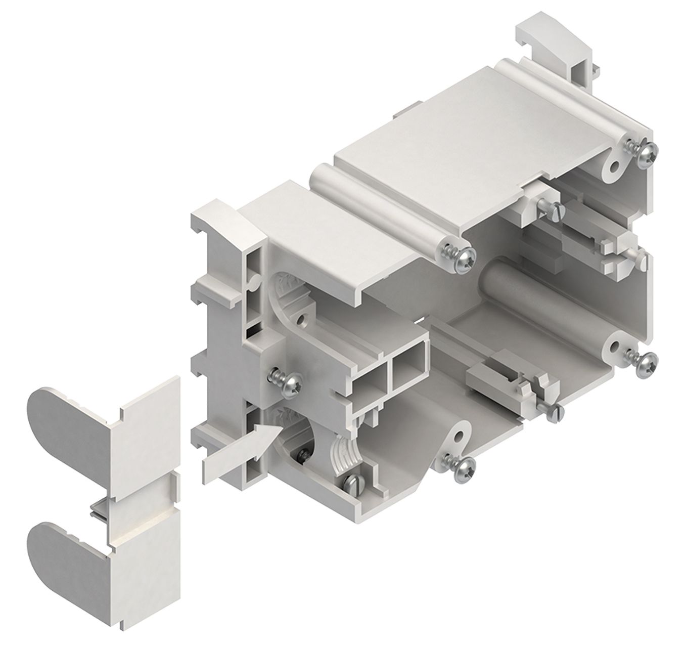 Geräteeinbaudose GEB-K 1f Rückwand CEE 67,5mm schraub geschl