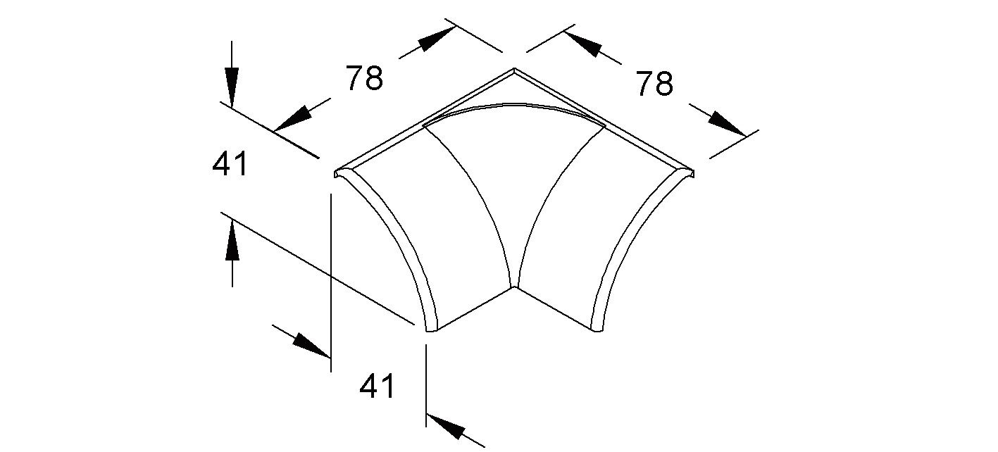 Inneneck EK-K 41x41mm HFT Kst cws RAL9001 hfr