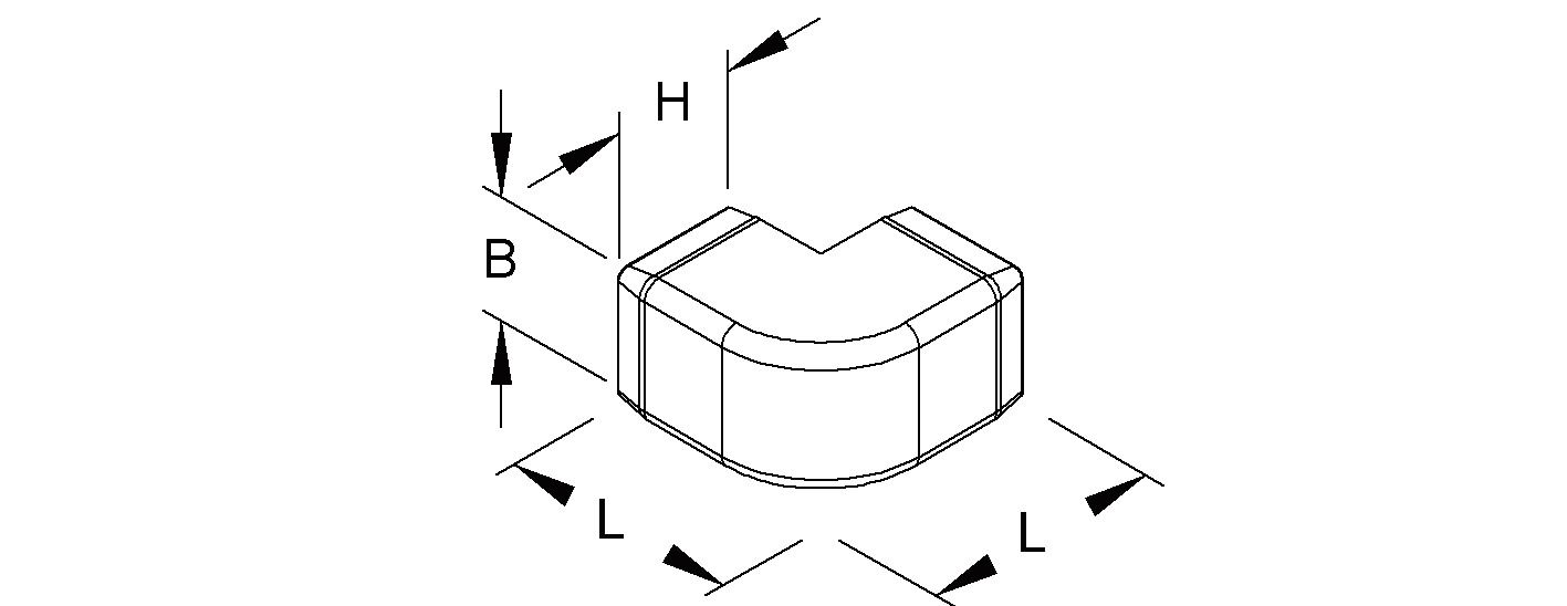 Außeneck LF-K 17,5x18mm 90° lgr RAL7035 HFT hfr Kst