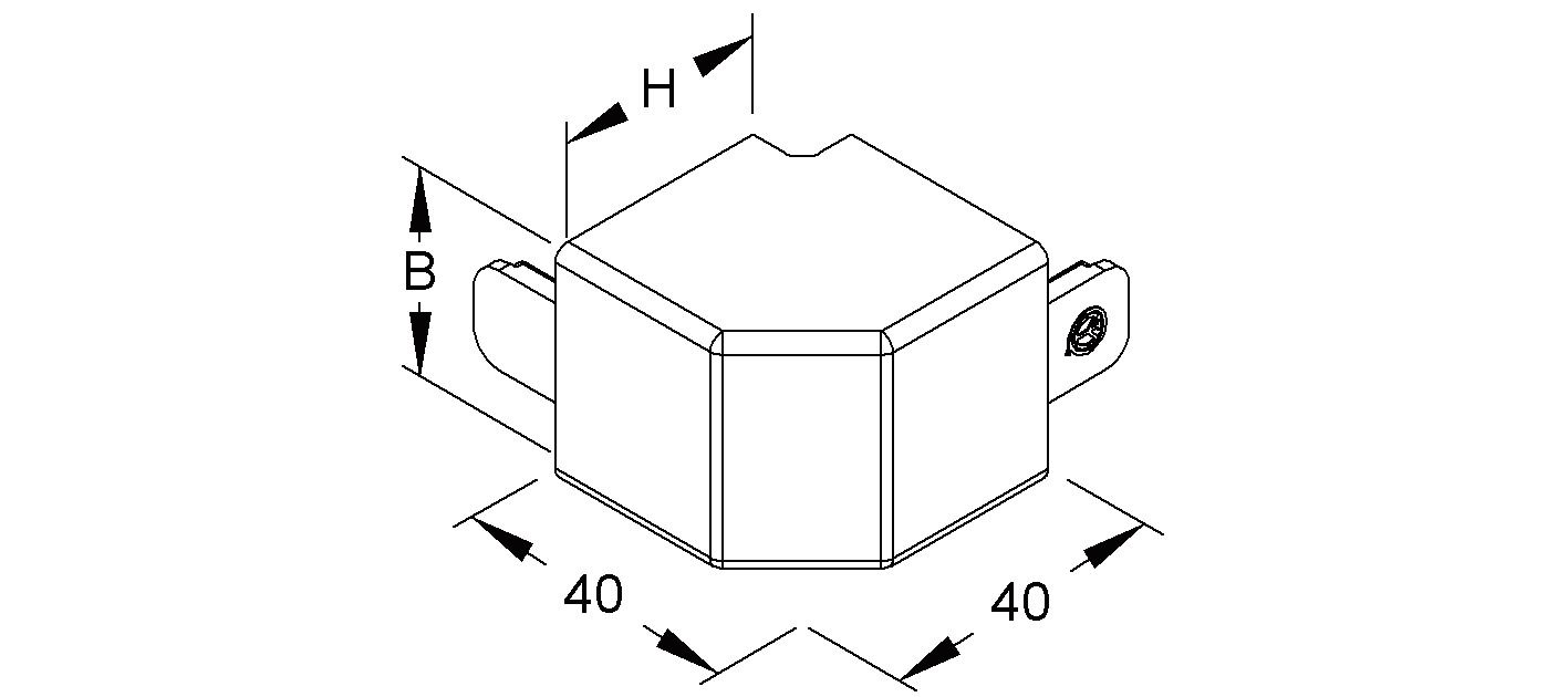Außeneck LF-K 30x32mm 90° rws RAL9010 HFT hfr Kst