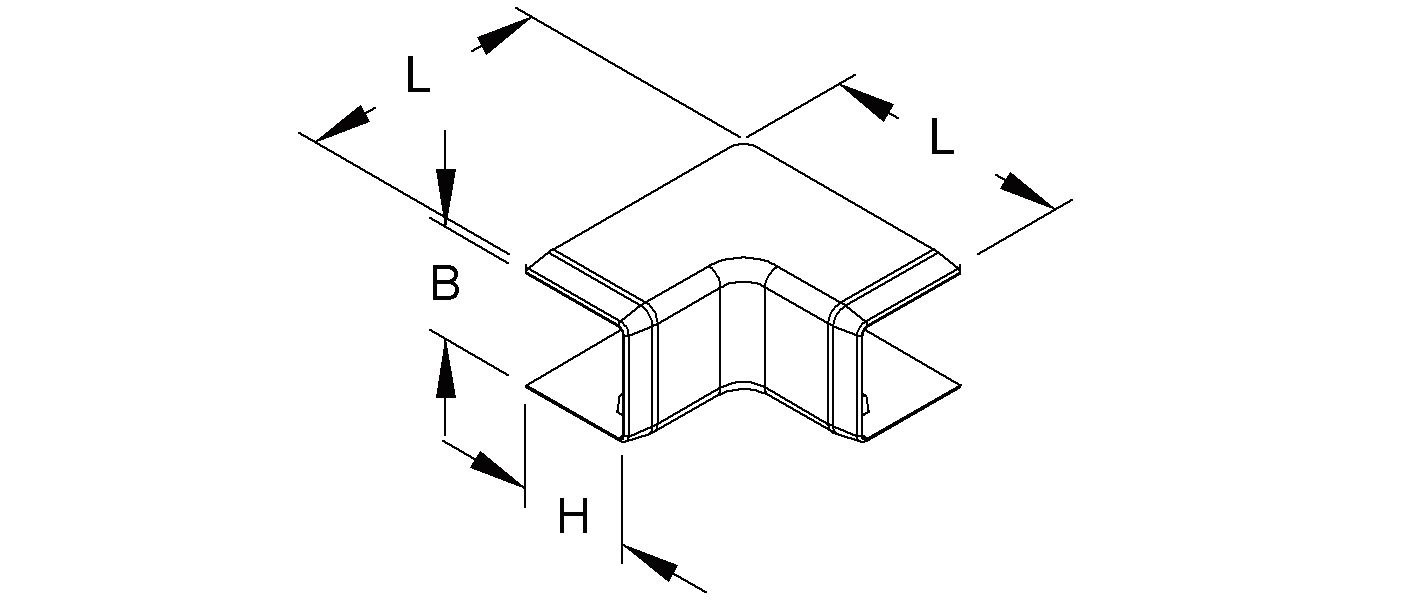 Inneneck LF-K 17,5x18mm rws RAL9010 HFT hfr Kst unbeh