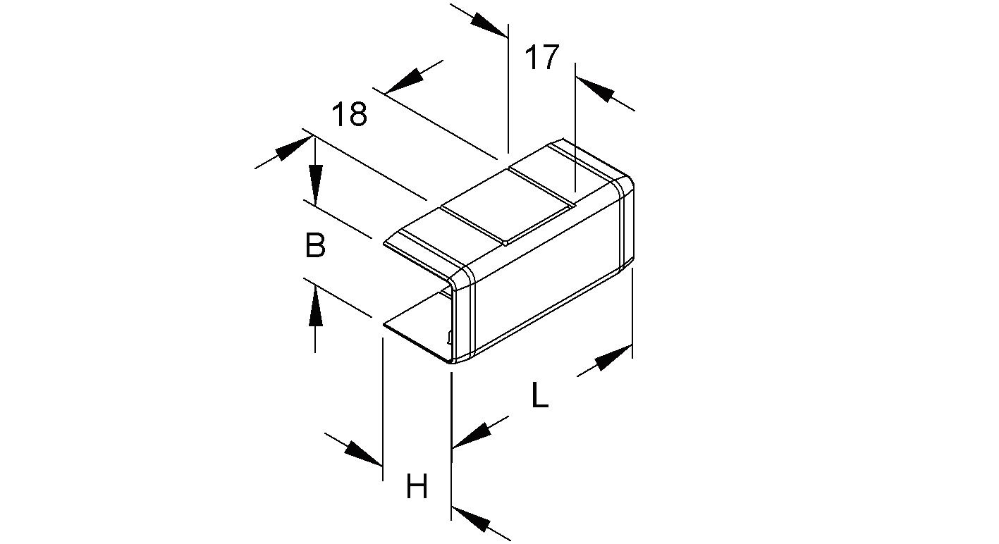 T-Stück LF-K 17,5x18mm HFT Kst rws unbeh RAL9010 hfr