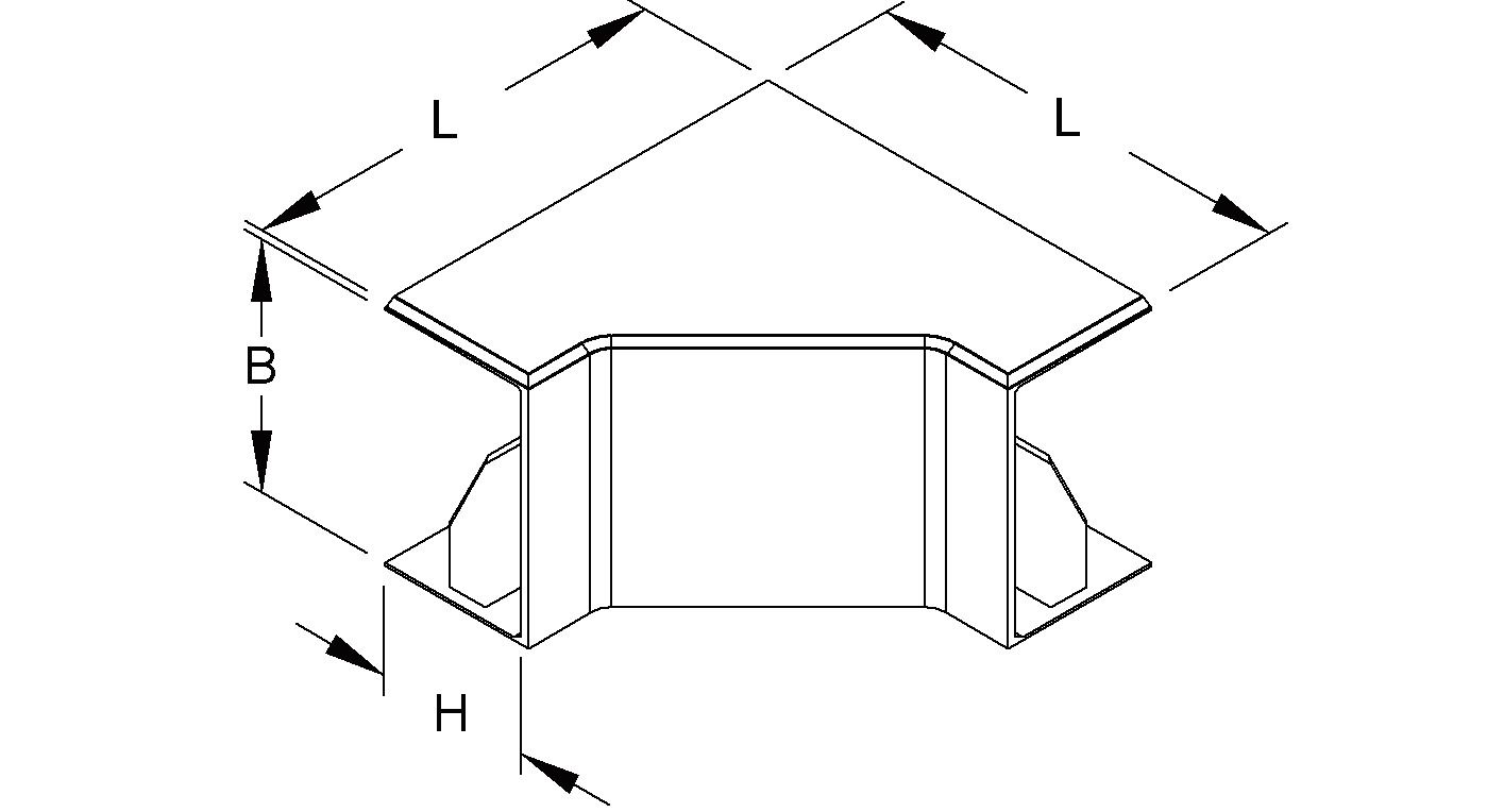 Inneneck LF-K 62x40mm stgr RAL7030 HFT hfr Kst
