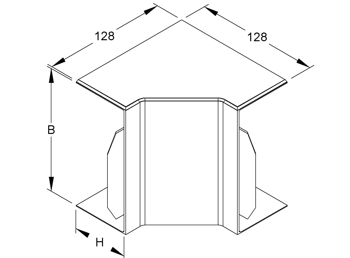 Inneneck LF-K 88x60mm cws RAL9001 HFT Kst