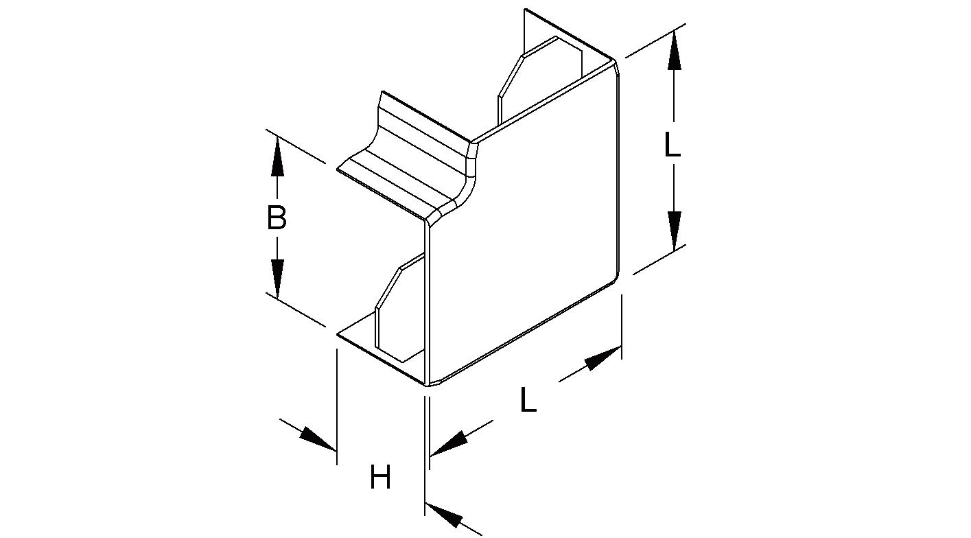 Flachwinkel LF-K HFT 88x40mm Kst unbeh cws RAL9001