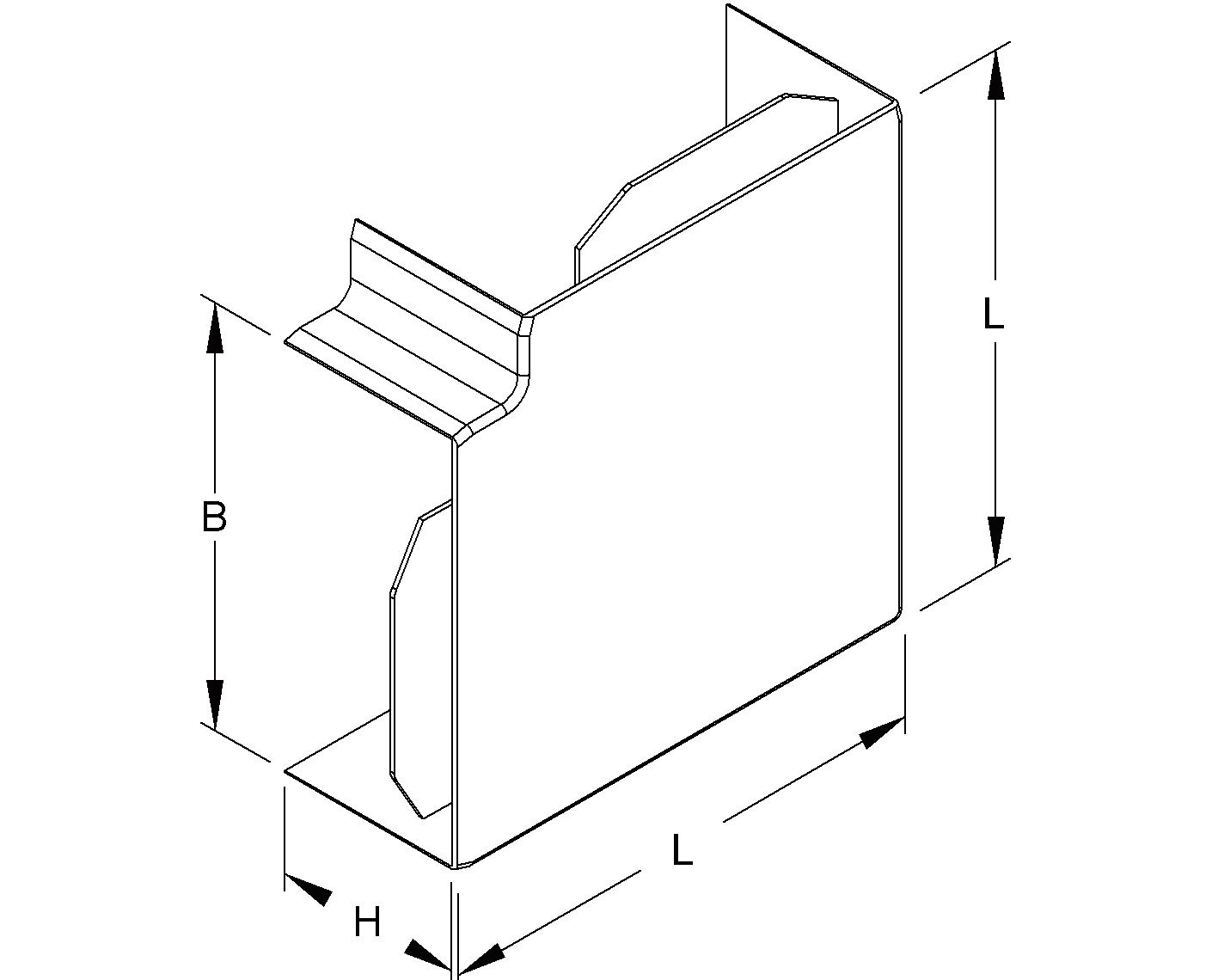 Flachwinkel LF-K HFT 62x60mm Kst unbeh cws RAL9001
