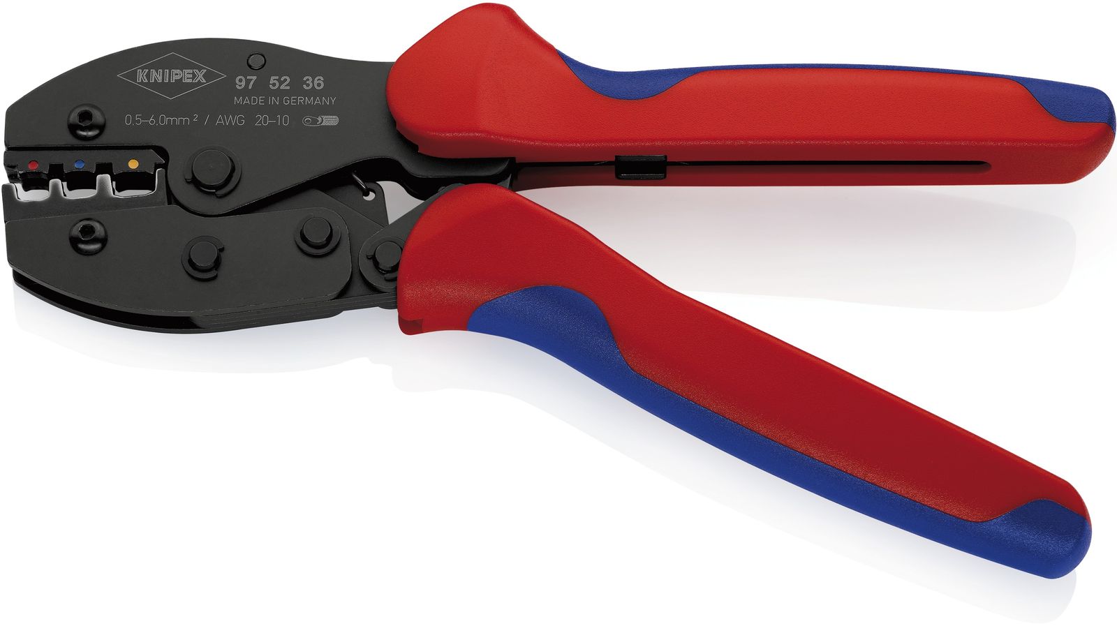 Crimpzange mech 220mm Kabelschuh/Verb 0,5-6qmm AWG20-10