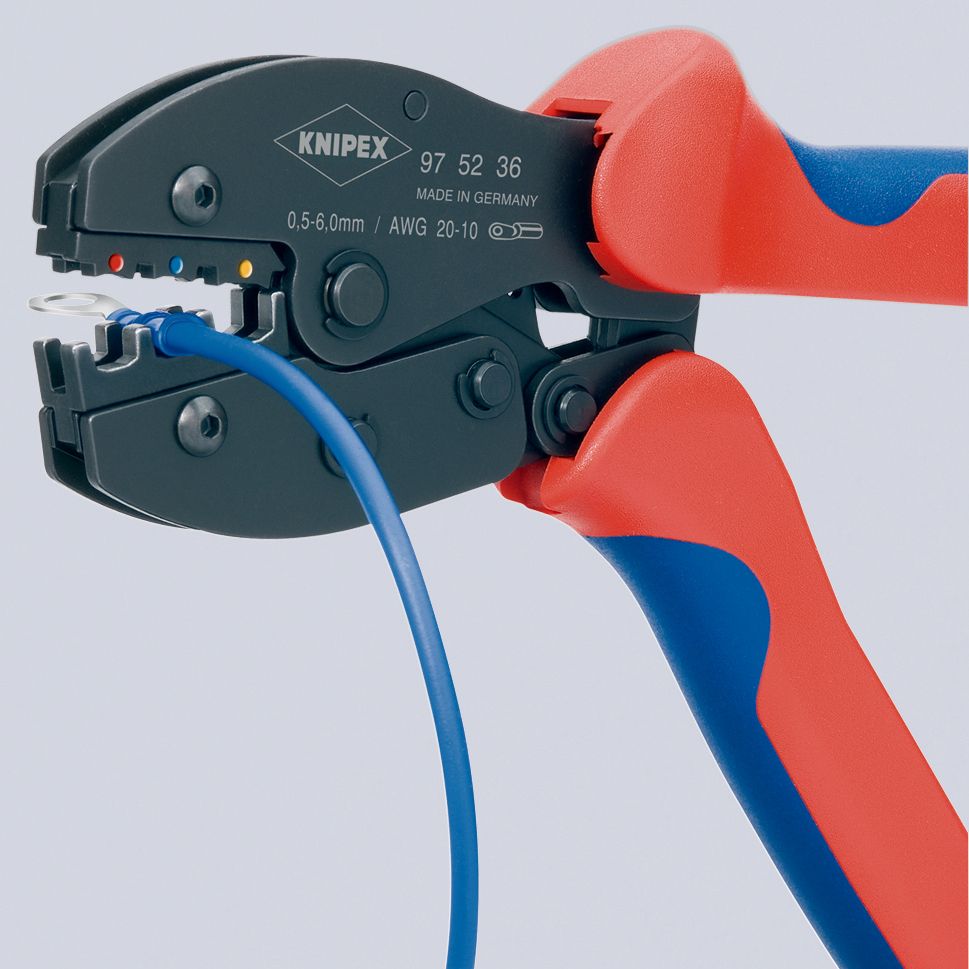 Crimpzange mech 220mm Kabelschuh/Verb 0,5-6qmm AWG20-10