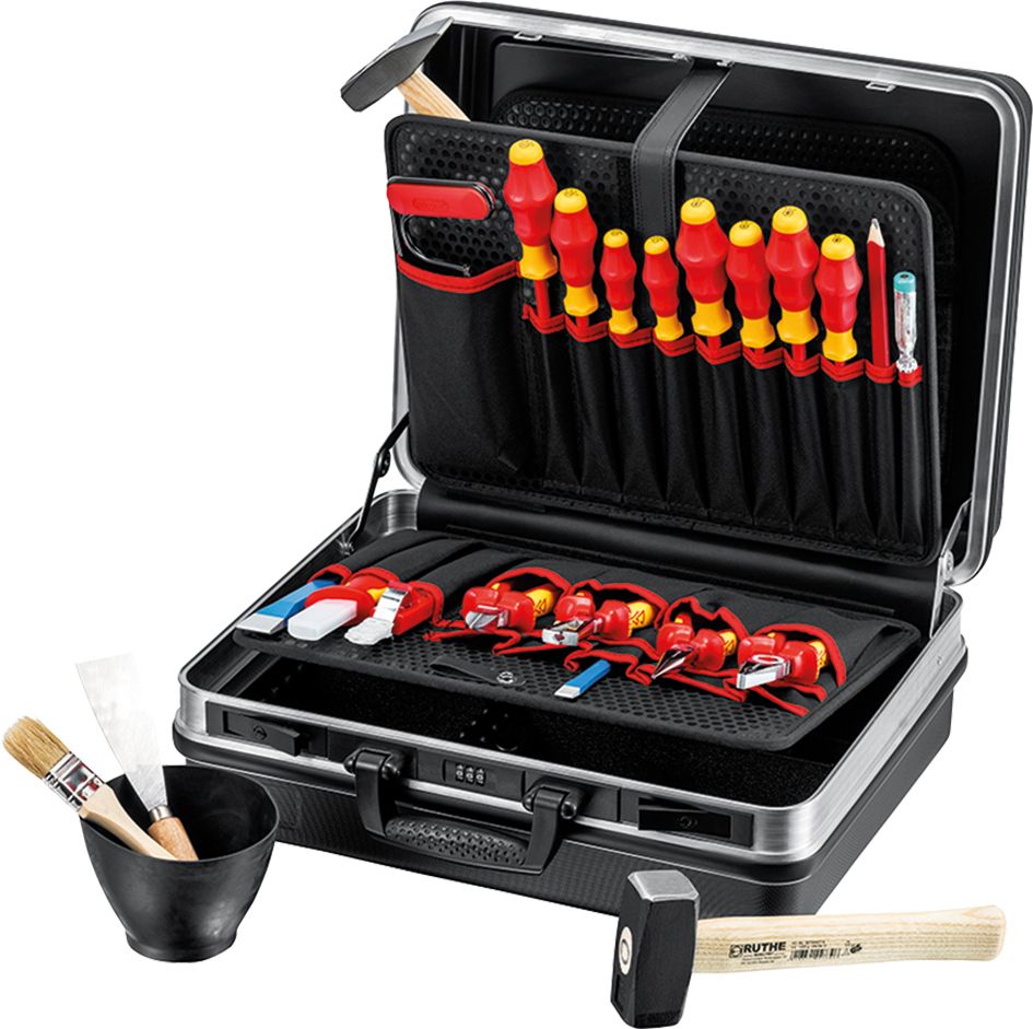 Werkzeugkoffer Elektro 24tlg 4Zangen 1Hammer Sägen 2xPH 2xPZ 4xSchlitz