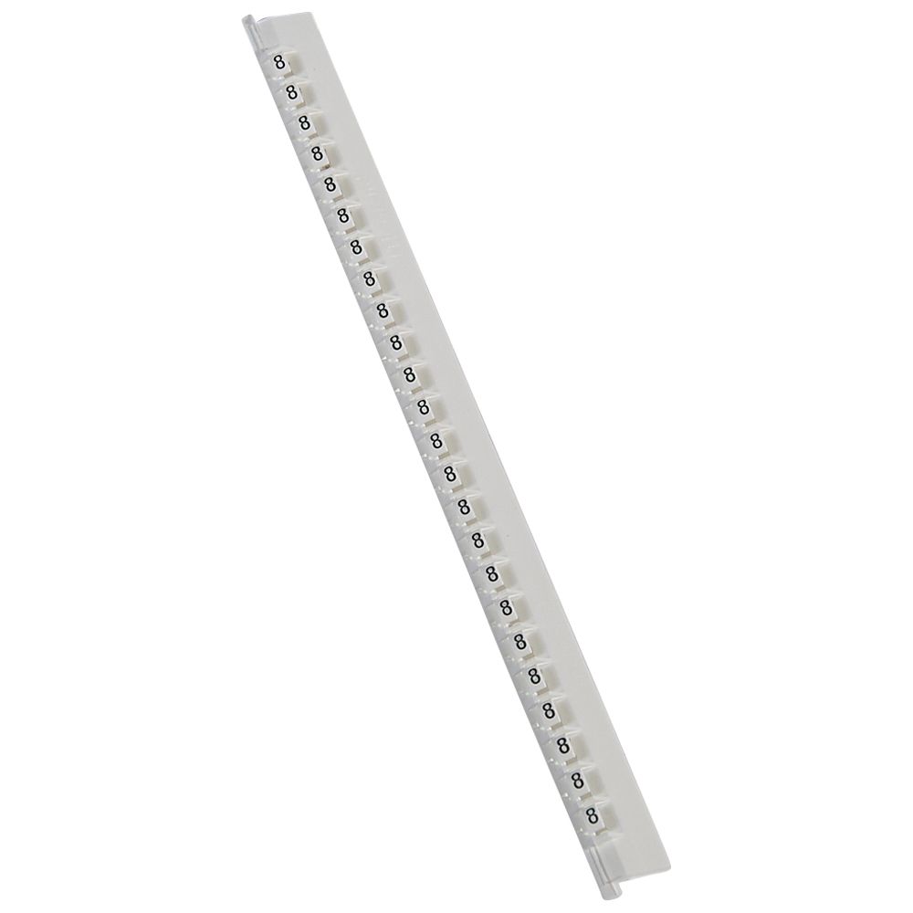 Klemmenmarkierung sw/ws RM&#x3D;2,3mm 8 horiz