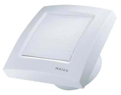 Kleinraumventilator 120mm 230V 180cbm/h m.VerzögSchalt AP Kst ws IP34 50Hz