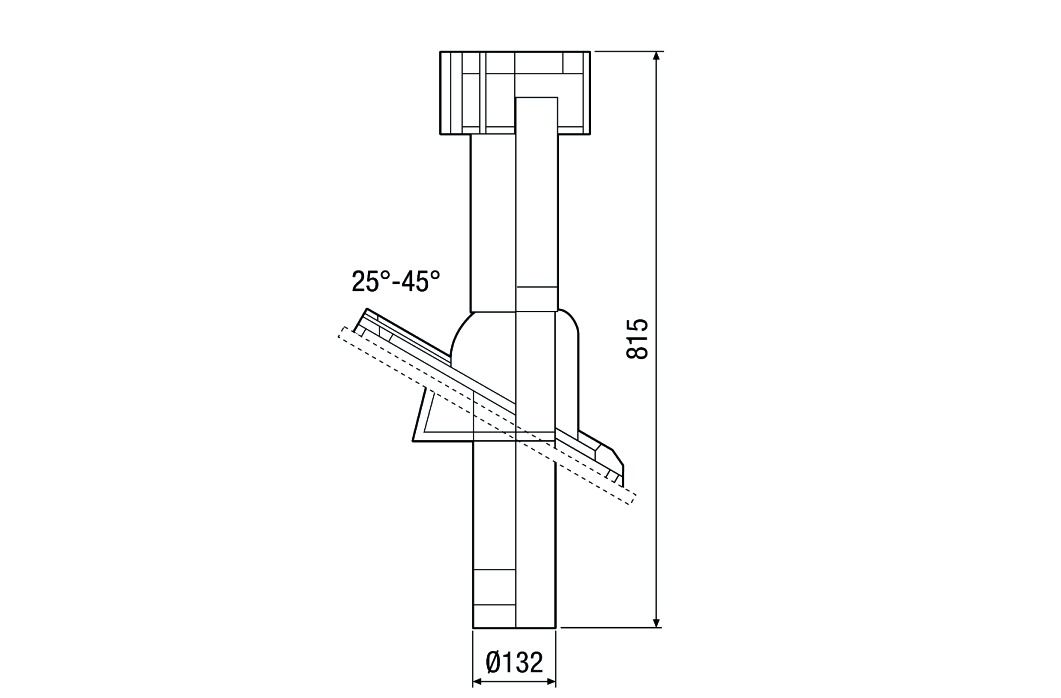 Dachdurchführungsziegel Blei uni rt Blei Ø125mm