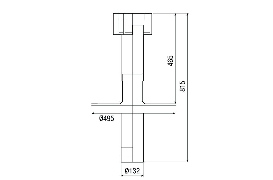 Dachdurchführungsziegel Ø125mm