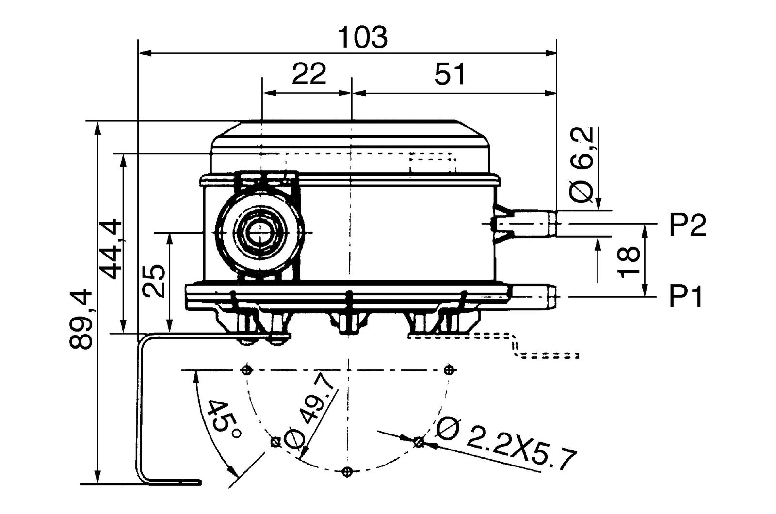 Druckwächter IP54 0,1-1hPa 30V/DC 1W/Hilf