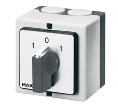 Lastschalter 1p Wendeschalter 16A IP65 Komplettger_im_Geh f.Frontbef Knebel