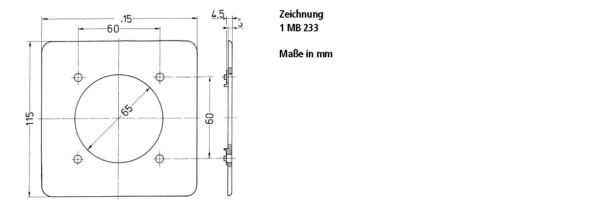 CEE-Zwischenflansch CEE-uni