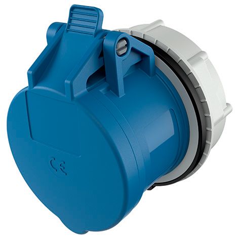 CEE-Anbausteckdose 3p 16A 230V/bl 6h ger IP44 schraubl.Kl Kst