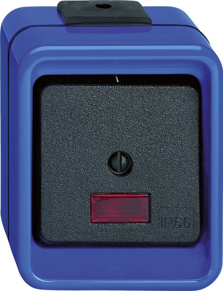 Kontroll-Wippschalter SCHLAGFEST bl mt IP66 3p 1f 16AX