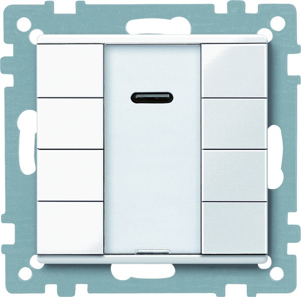Tastsensor KNX System M UP polws glz 8f 8pkt Mit Busankopplung m.LED-Anz