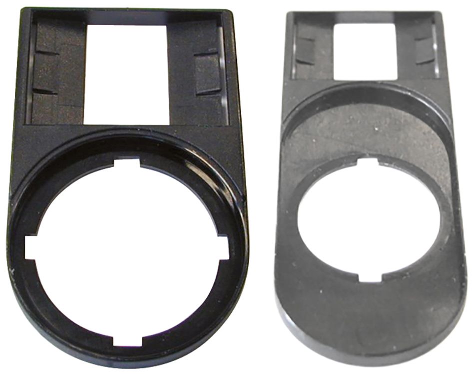 Schildträger 30x50mm Wappen sw Ø22,5mm