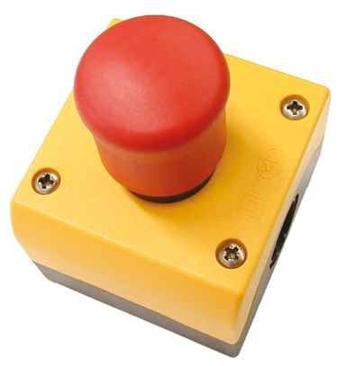 Not-Aus Taster Aufb IP67 Schlüssel 1S 1Ö Ø22mm Federzugans