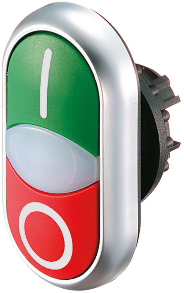 Drucktaster Front 2f sw/ws bel.b Ø22,5mm rnd Geeignet für Beleuchtung 22x6mm IP66