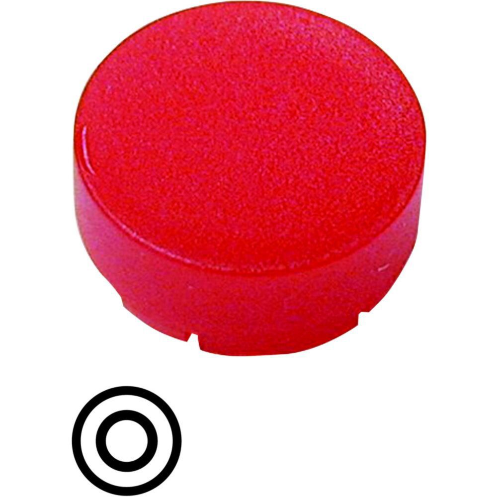 Tastenlinse, hoch rot, 0 rnd Ø22mm rt