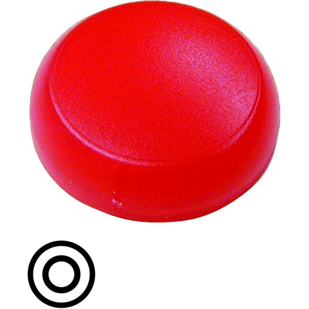 Linse, Leuchtmelder rot, Kalotte/Linse Ø22mm rt rnd fl Beschriftet