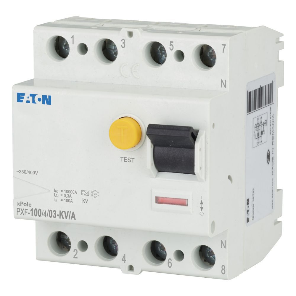 FI-Schutzschalter A 4p 440V 100A 0,3A 4TE REG 10kA 3kA/stoß