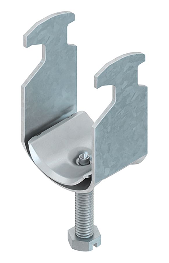 Bügelschelle 46-50mm 1f ST Profilschiene W=ST Wanne=Stahl hfr