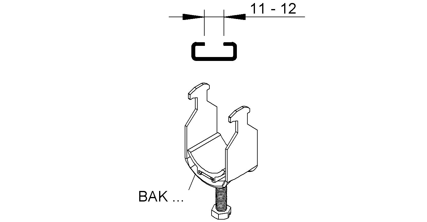 Bügelschelle 16-22mm 1f ST Profilschiene Wanne=Kunststoff hfr