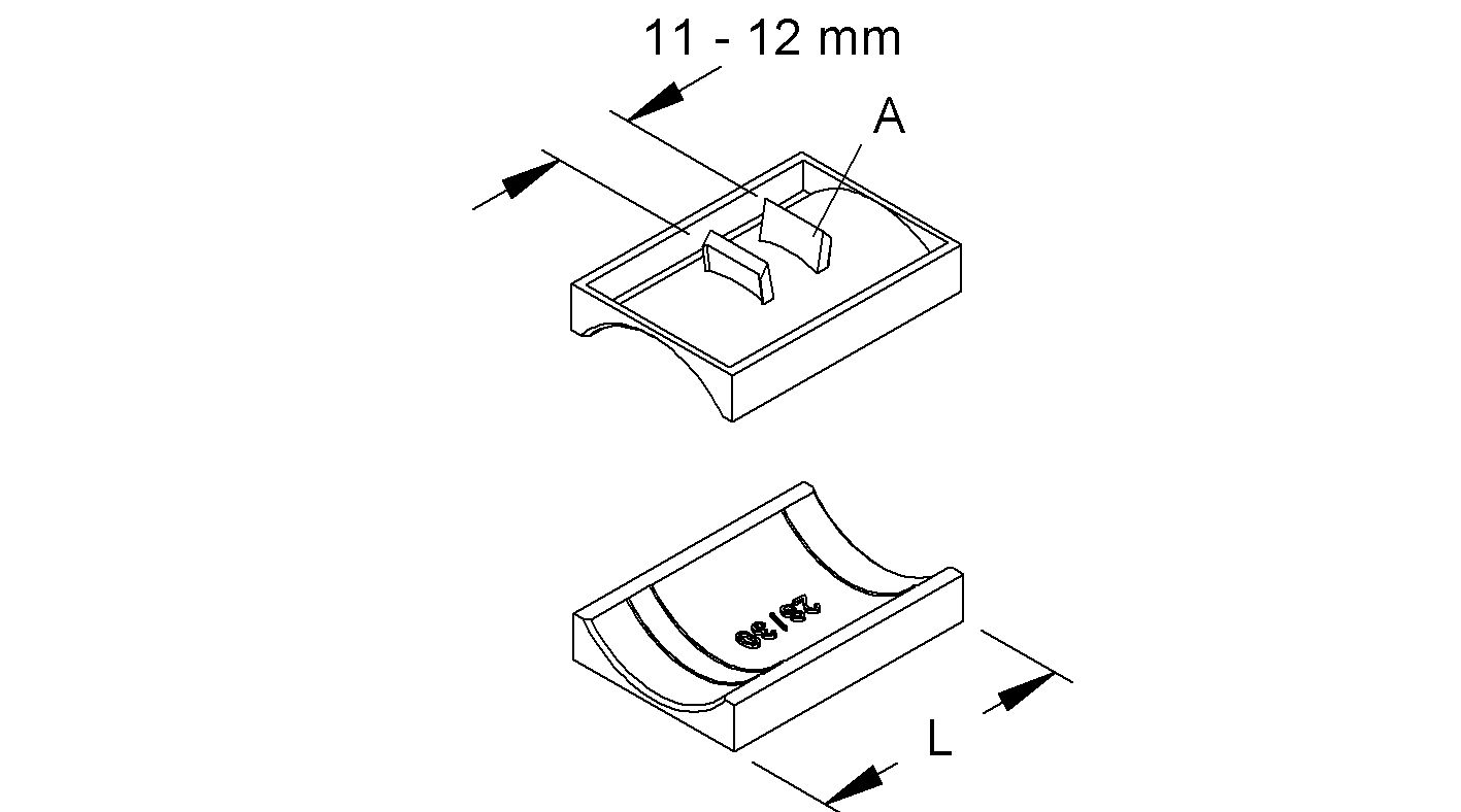 Gegenwanne 30-34mm Kst