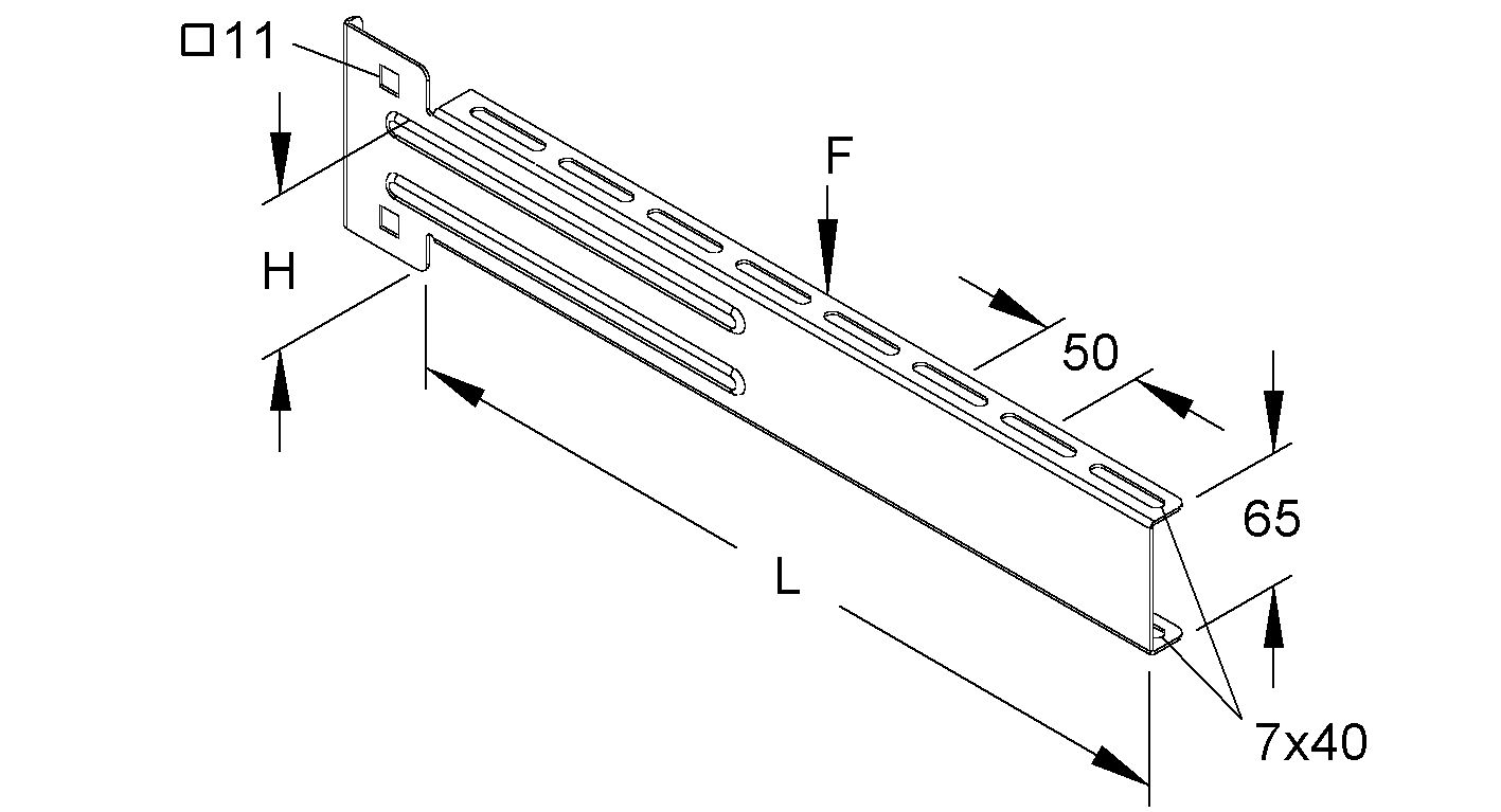 Stielausleger 50-400x83mm 405mm ST