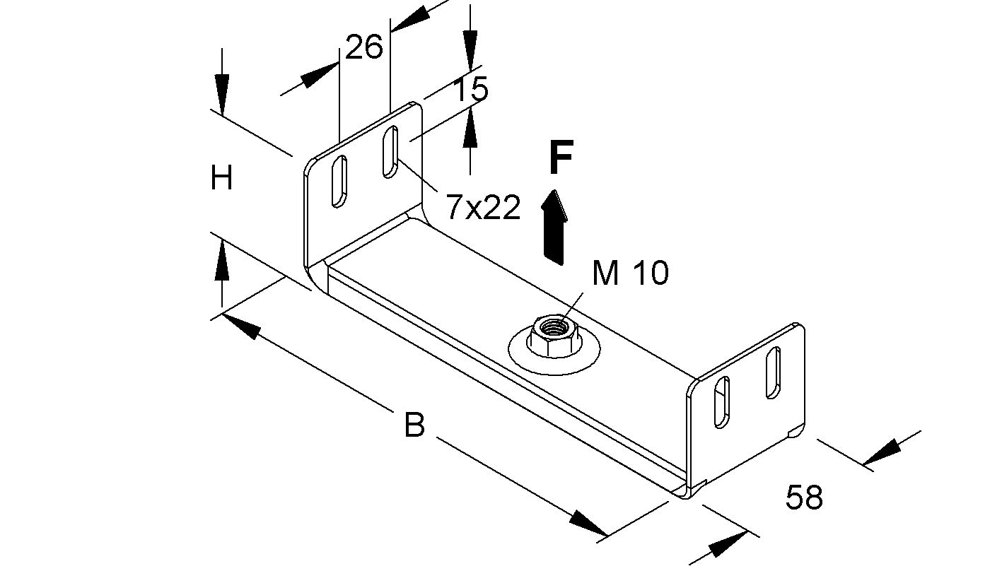 Montageplatte Metall f/vz