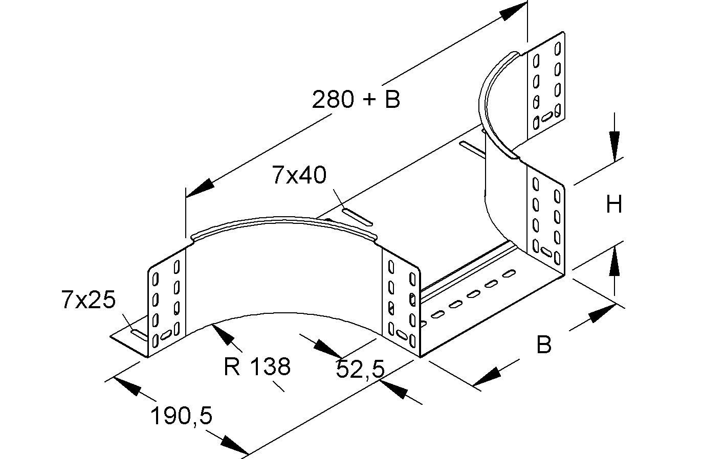 Anbau-Abzweigstück ST vz 110x200mm int.Verb