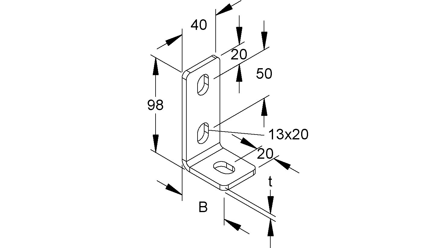 Wandanschlusswinkel ST U-Profil m.Schrauben VA Mit Schraubzubehör