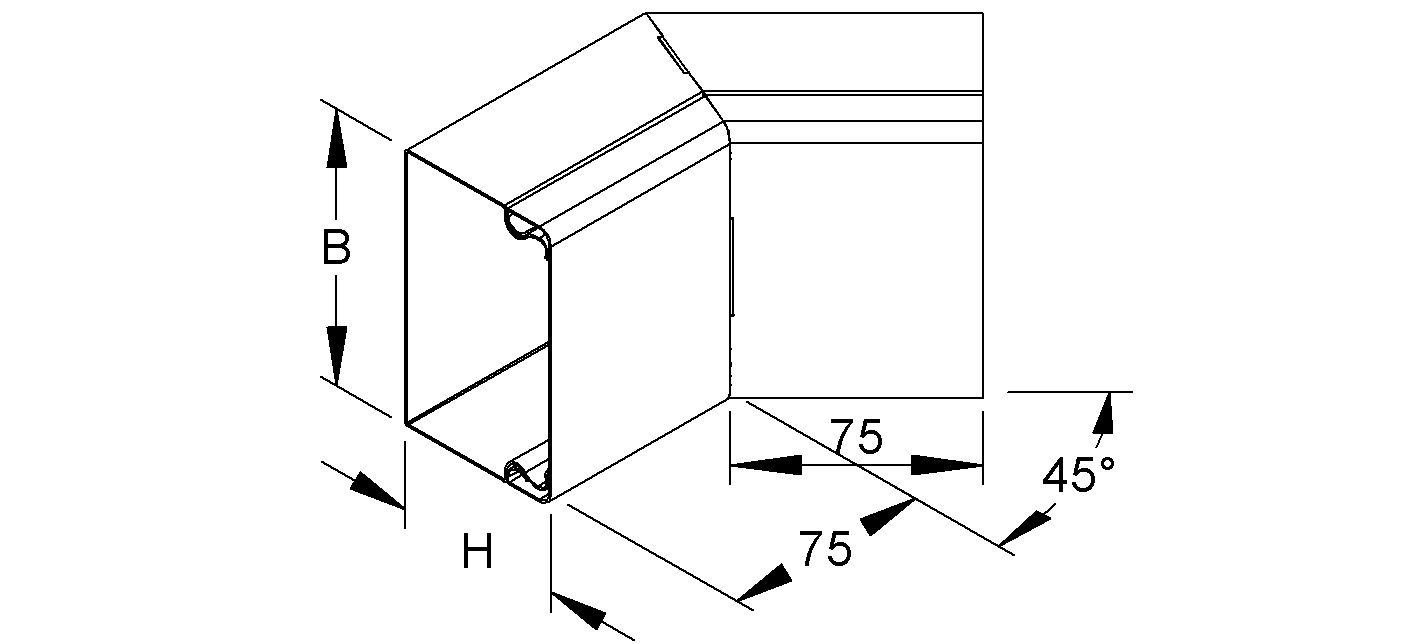 Inneneck LF-K 60x60mm rws RAL9010 UT/OT hfr vz ST