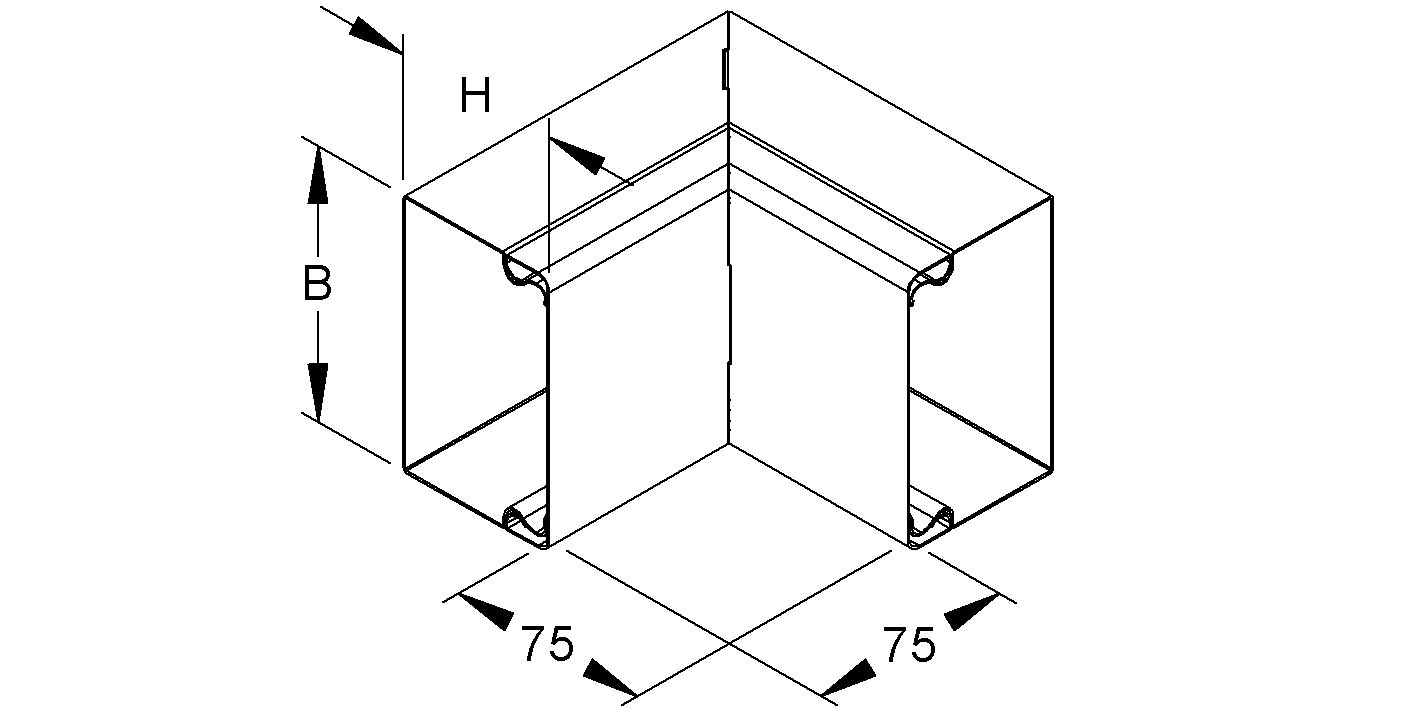 Inneneck LF-K 100x60mm rws RAL9010 UT/OT hfr vz ST