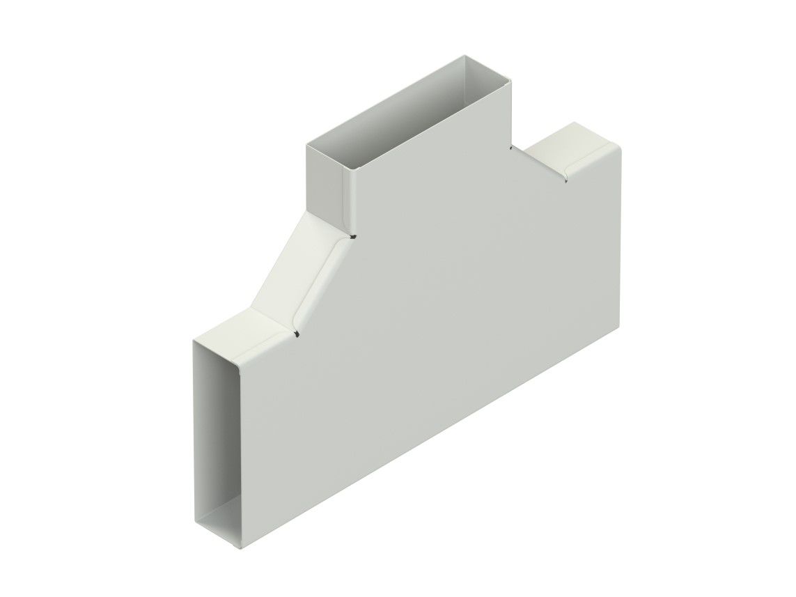 T-Stück LF-K 60x40mm UT/OT ST rws vz RAL9010 hfr