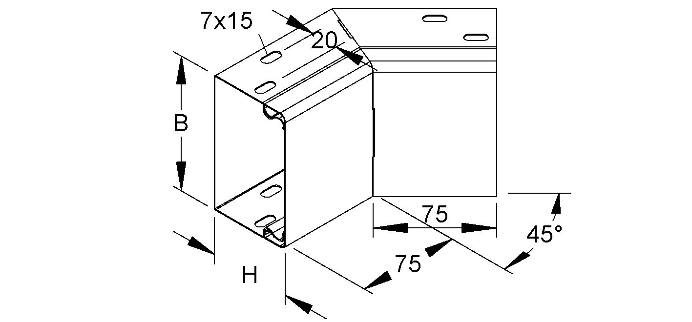 Inneneck LF-K 60x60mm natur UT/OT hfr vz ST