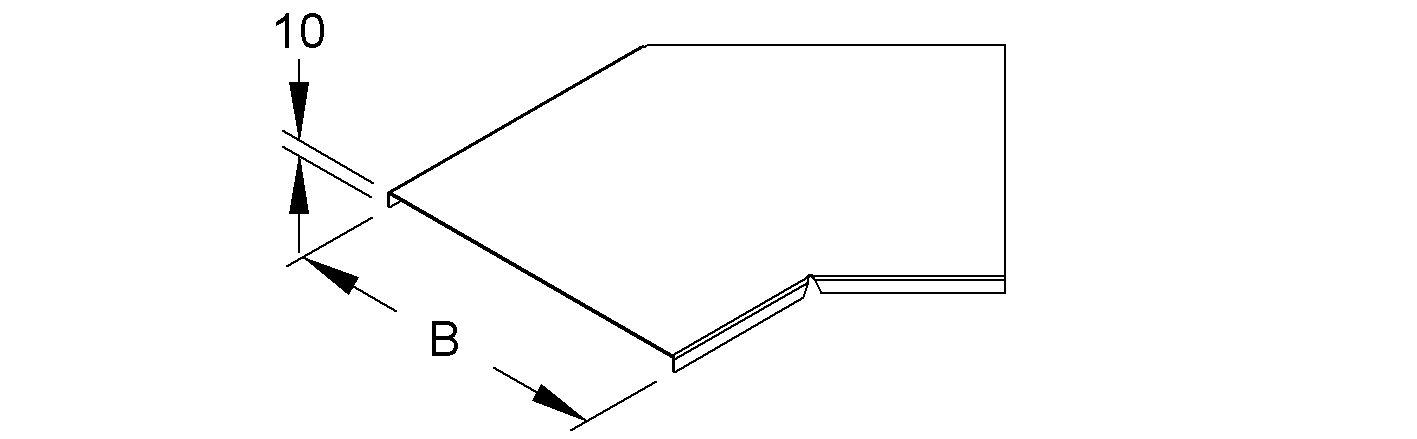 Deckel Bogen f/vz aufl B204mm Kabelrinne f.Kabelrinne