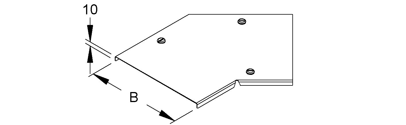 Deckel Bogen f/vz Drehriegel B554mm f.Kabelrinne